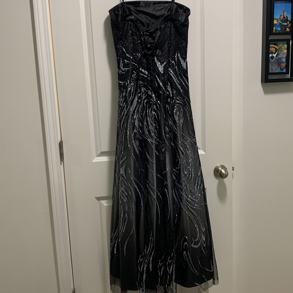 Sparkly Strapless Prom Dress - Picture 3 of 7